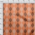 thumbnail image 3 of oneOone Polyester Spandex Dark Peach Fabric Check Sewing Material Print Fabric By The Yard 56 Inch Wide, 3 of 5