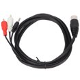 thumbnail image 1 of DIN To 3.5mm 2  Cable, Big DIN Sound Cord Tight Connection Clear Signal 5.9ft Portable  For Subwoofer For, 1 of 8