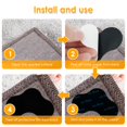 thumbnail image 3 of 12Pcs Non Slip Rug Gripper Anti-slip Carpet Gripper Reusable and Washable Rug Pad Gripper Strong Sticky (Black/White), 3 of 10