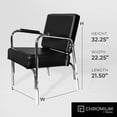 thumbnail image 2 of PureSana Chromium Ella Fauteuil Professionnel en Vinyle pour Shampoing à Inclinaison Automatique, Noir, 2 of 12