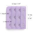 thumbnail image 3 of INSPIRE CHIC Rallonges de Soutien-Gorge pour Femmes à 3 Crochets 3 Rangées Bretelle de Soutien-Gorge Extensible Boucle Crochets Bande de Soutien-Gorge Violet Pâle 10, 3 of 5