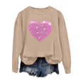 thumbnail image 3 of Mode Femme Décontractée Couleur Unie Ample Manches Longues Imprimé Lettre Col Rond Chandail à Capuchon 2t Fermeture à Glissière Chandail à Capuchon Fille Chandail à Capuchon Deux Pièces Robe Chandail Français Doublée Veste Femme Décontractée Chaude Hauts Femme, 3 of 4