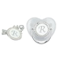 thumbnail image 2 of With Silicone Baby Pacifier Silver A-Z Letters Safe BPA Free One Piece Seamless Pacifier with Lid for Infant 6-18 Months, 2 of 7