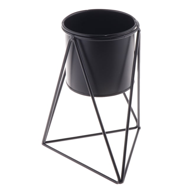 Jardinières Style Nordique avec Étagère en Fer - Noir