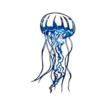 Dvkptbk Metal Wall Art Jellyfish Metal Wrought Iron Silhouette Crafts Interior Wall Decoration Room Decor on Clearance