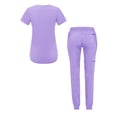 thumbnail image 2 of Adar Pro Modern Athletic Scrub Set For Women - Modern V-Neck Scrub Top & Yoga Jogger Scrub Pants, 2 of 7