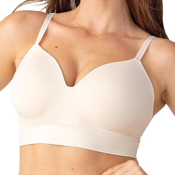 cfhntfmh Plus Size Bras for Women Soft Stretchy Adjustable Strap No Underwire Bralettes Seamless Athletic Workout Bras