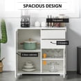 thumbnail image 4 of HOMCOM Buffet Bahut à Fini Lustré avec Tiroirs Armoire de Rangement de Cuisine, 4 of 9