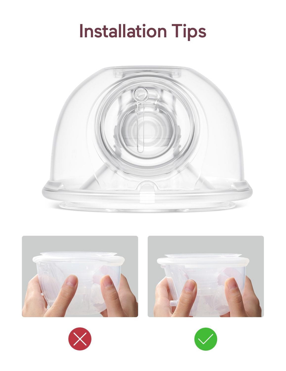 Momcozy Milk Collection Set for S9/S12 Pro Breast Pump, Double-Sealed Collector Cup with 24mm Flange, 180ml