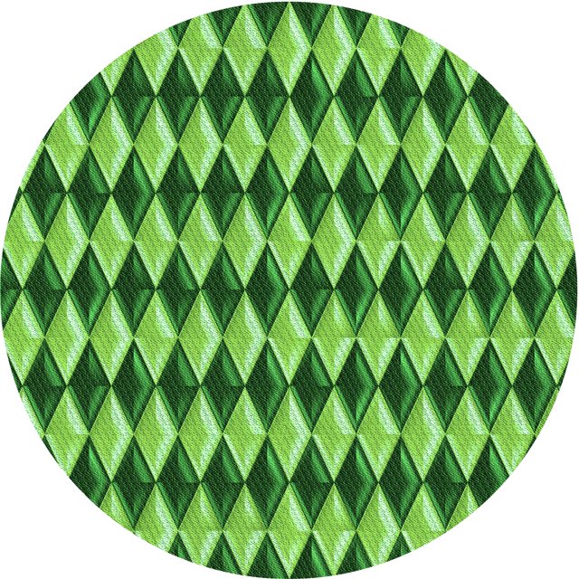 Ahgly Tapis Rond Lavable en Machine Intérieur Transitionnel Vert, 3 Pieds Rond