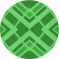 thumbnail image 1 of Ahgly Tapis Rond Lavable en Machine Intérieur Transitionnel Vert Néon, 5 Pieds Rond, 1 of 7