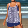 thumbnail image 1 of Cameland Women's Plus Size Conservative Lace Stitching Suit Swimming Trunks Split Swimsuit Suit, 1 of 6