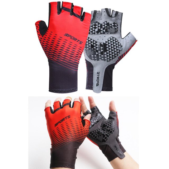 Cycling Bike Sweat Fingerless Anti Breathable Shock Absorption for
