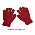 thumbnail image 2 of 1 Pair Kids Gloves Exquisite Keeping-warm Children Gloves Practical Simple Clothes Accessory with Solid Color for Winter Wear Wine red, 2 of 6