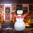 thumbnail image 2 of HOMCOM Inflatable Snowman Christmas Outdoor Decoration with LED Lights, 2 of 10