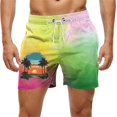 thumbnail image 1 of Kakii Men's Swim Trunks Hawaiian Bathing Mesh Lining Suit Swimsuits Beach Shorts with Pockets, 1 of 7