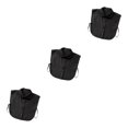 thumbnail image 2 of QualitChoice Simple Design Solid Color False Collar Formal Fashion Chiffon Fake Half Shirt Decorative Detachable Lapel Clothing Decor Black Round 3PCS, 2 of 6
