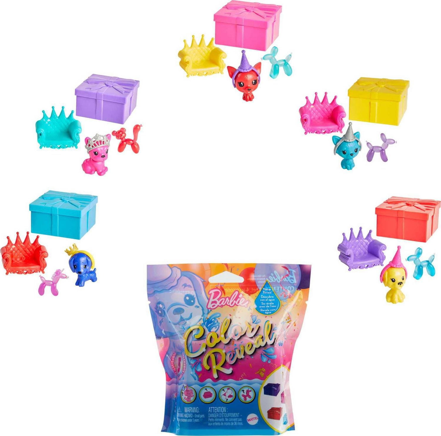 Barbie – Assortiment Animaux Color Reveal