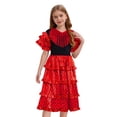 thumbnail image 2 of RUNQHUI Robe de Festival pour Filles Robe Flamenco Espagnole à Franges Jupe Maxi Lyrique à Volants Rouge 2T, 2 of 6