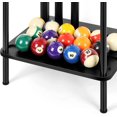 thumbnail image 4 of Support de Queue de Billard au Sol, Tient 6 Queues de Billard, 3 Porte-Boissons Noir, 4 of 6