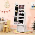 thumbnail image 2 of Gymax Kids Jewelry Cabinet with Full-Length Mirror Drawer 2 Adjustable Tilt Angles White, 2 of 10