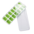 thumbnail image 2 of EGNMCR Ice Cube Tray 1 Pc Covered Ice Tray Set With 14 Ice Cubes Molds Flexible Rubber Plastic Ice Cube Trays, 2 of 6