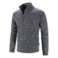 thumbnail image 4 of Pisexur Chandail d'Automne pour Homme à Quart de Glissière, Tricot, Coupe Ajustée, Décontracté, Col Roulé Tricoté, Chandail à Col Montant, Polo, 4 of 4
