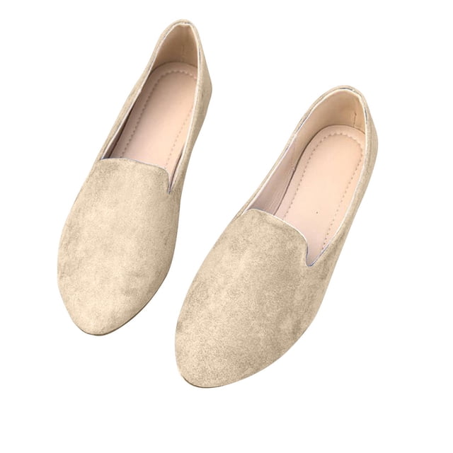 Chaussures Plates pour Femmes à Enfiler Bout Rond Confortables Ballerines pour Femmes Chaussures Habillées Mocassins
