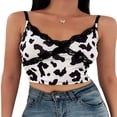 thumbnail image 1 of Camisole Moulante en Dentelle Velours pour Femmes à Fines Bretelles, 1 of 6