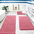 thumbnail image 4 of Qonioi Memory Foam Bathroom Rug Set, 3-Piece Non-Slip Velvet Bath Mat, Super Absorbent Bathroom Rugs for Shower, Tub, and Sink, 4 of 7