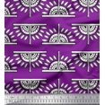 thumbnail image 1 of Soimoi Velvet Fabric Floral Block Print Sewing Fabric Yard 58 Inch Wide, 1 of 3