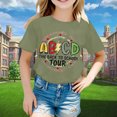 thumbnail image 2 of AWZXDE Hauts pour Filles Enfants Rentrée des Classes T-Shirt Graphique à Manches Courtes Col Rond Lumineux Confortable pour Garçons et Filles, 2 of 4