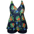 thumbnail image 2 of Kawell Plus Size Tankini Swimsuits for Women Blouson Tankini Tops with Swim Shorts Two Piece Bathing Suits, 2 of 4