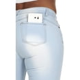 thumbnail image 2 of Cover Girl Jeans Juniors Low Rise Waisted Butt Shaping Skinny Light Blue Size 11, 2 of 5