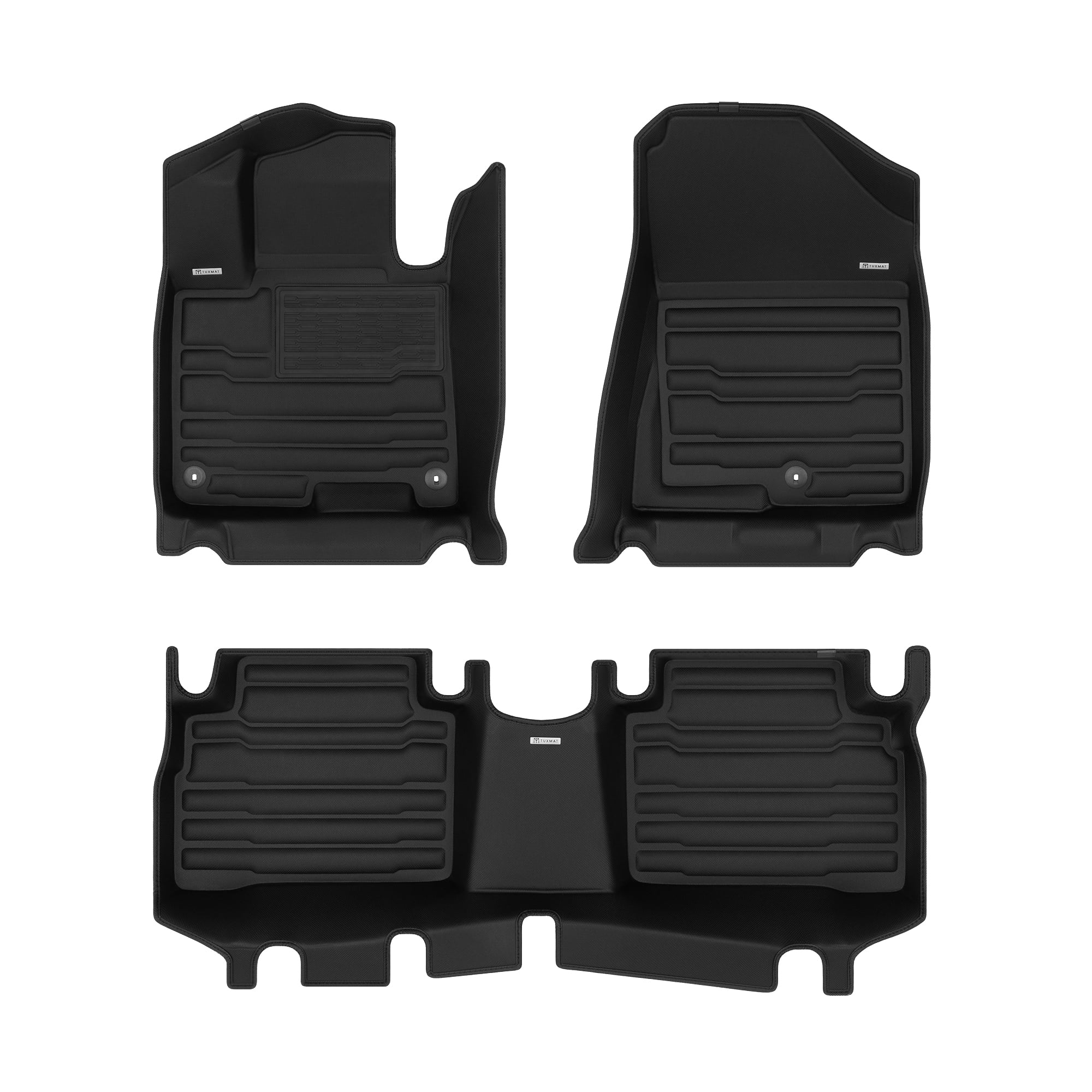 TuxMat - For Kia Sportage Gas 2026-2027 Models - Custom Car Mats - Maximum Coverage, All Weather, Laser Measured - This Full Set Includes 1st and 2nd Rows