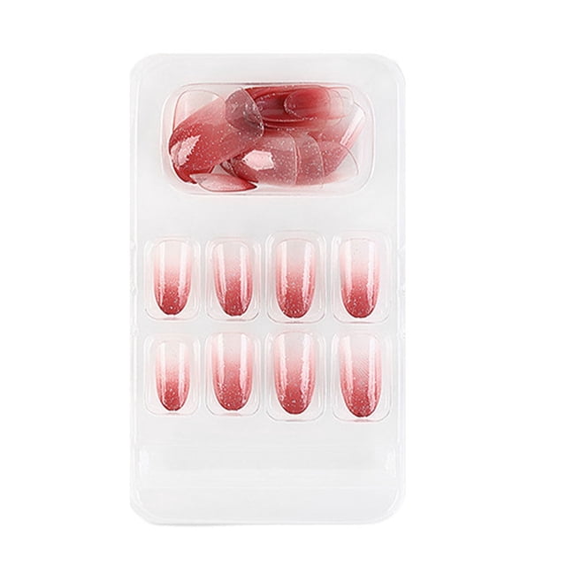 relayinert False Nail Removable Wearable Simple to Apply Smooth Surface Various Shapes Fake Fingernail Strong Viscosity Charming Paster 19