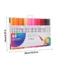 thumbnail image 3 of Dvkptbk Water Color Pen Double Line Pen Color Hand Account Pen Dream Metal Pen Hand-painted 24 Color Highlighter Marker Pen 2ml, 3 of 6