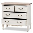 thumbnail image 2 of Baxton Studio Commode d'Appoint à 4 Tiroirs, Fini Blanc et Chêne, Amalie, 2 of 10