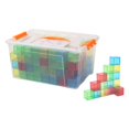 thumbnail image 2 of MERIGLARE Transparent Cubes Counting Blocks Learning Educational Toys Building Blocks, 2 of 9