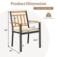 thumbnail image 3 of Costway Patio Dining Chairs Set of 4 Metal Outdoor Chairs with Removable Padded Cushions, 3 of 10