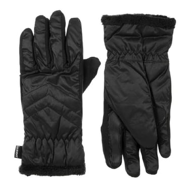 Isotoner Women’s SleekHeat Quilted Gloves - 30291 (Black, S/M)