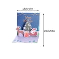 thumbnail image 3 of Nilvkv Christmas Tree Card 3 D Glitter Christmas Tree Greeting Card and Envelope 3 D Christmas Greeting Card Greeting Card Merry Christmas Card Winter Holiday, 3 of 6