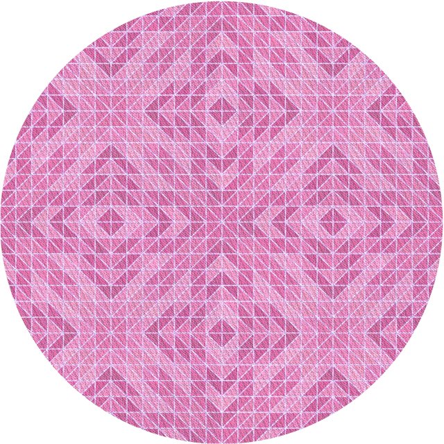 Ahgly Company Tapis Rond Lavable en Machine Intérieur Transitionnel Rose Néon, 4 Pieds Rond