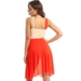 thumbnail image 2 of Alvivi Justaucorps-Robe de Ballet à Blocs de Couleur pour Danse Lyrique Moderne pour Femme pour Costume de Compétition de Danse Orange TP, 2 of 7