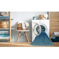 thumbnail image 2 of Ahgly Company Tapis d'Intérieur Lavable à la Machine, Carré, Transitionnel, Bleu, Tapis de Zone, 5 Pieds Carré, 2 of 7
