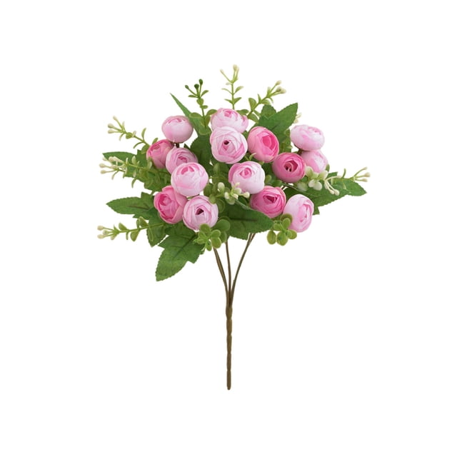 LSLJS Fleurs Artificielles Fleurs de Mariage Simulées Bouquet en Soie Réutilisable de Noblesse Consort Tea Buds pour Décoration de Table de Réception de Mariage à la Maison Fête Bureau Fleurs Artificielles