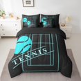 thumbnail image 2 of Ensemble de couette de literie de sport YST, 7 Pcs, thème de tennis, Grand Lit, 2 of 4