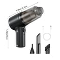 thumbnail image 3 of RRJ Wireless Car Vacuum Cleaner Handheld Portable Vacuum And Blower Cordless Mini Car Vacuum Cleaner, 280g Lightweight Car Interior Cleaner for Pet Hair Dust Crumbs, Multi-Function Auto Vacuum, 3 of 9