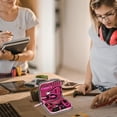 thumbnail image 3 of Pink Hand Tool Set For Home Repairs, Portable Tool Kit With Adjustable Wrench And Multi-Bit Screwdriver, Lifetime Warranty For Women's Basic Household Needs, 3 of 5