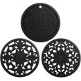 thumbnail image 1 of Trivets for Hot Dishes Hot Pads Kitchen Silicone Pot Holders Silicone Mats for Kitchen Counter Trivet for Hot Pots & Pans Heat Mat for Table Round Trivet Mat Set, 1 of 8